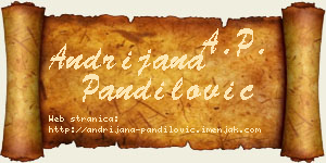Andrijana Pandilović vizit kartica